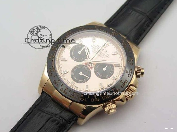 MiroTime 0315 Daytona 116515 Noob 1:1 Best Edition RG Black Dial On Black Leather Strap A NewStyle 3789